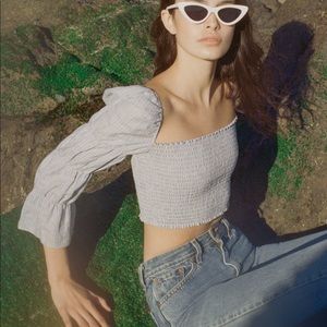 Reformation Maple top in white